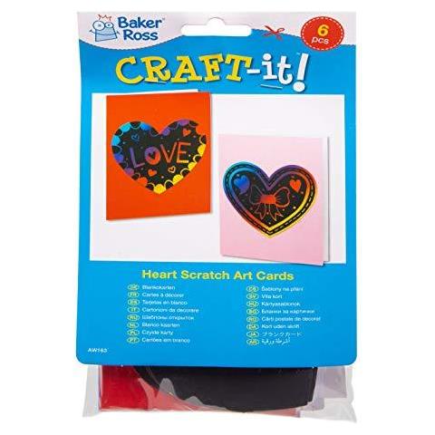 Aw163 Cuore Scratch Art Biglietti Dauguri - Confezione Da 6 Per I Bambini A Fare Personalizzare E Il Giorno Di Di Regalo Per Mamma San Valentino - Foto 2