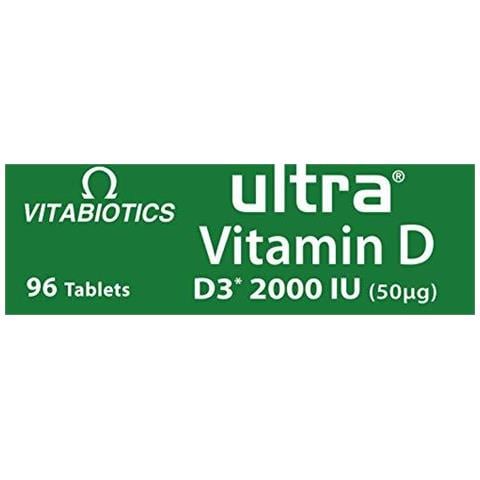 Vitabiotics Ultra Vitamina D 2000 Ui Extra Strength Compresse (96 Compresse)  - Foto 2