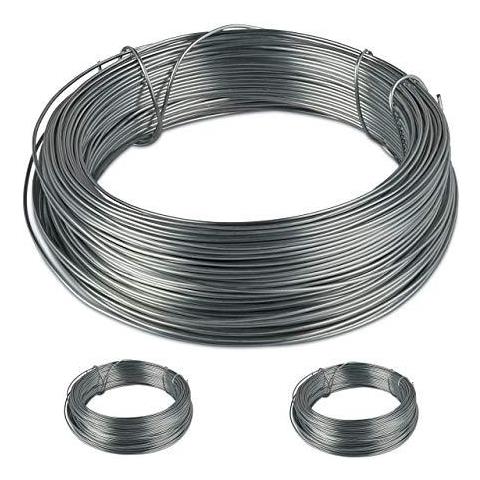 Argento Zincato Set Di Rilegatura Di 3 Giardino Acciaio Inossidabile Filo Sottile 50 M Di Lunghezza 1 Mm Di Spessore Inossidabile 3er Pack - Foto 1