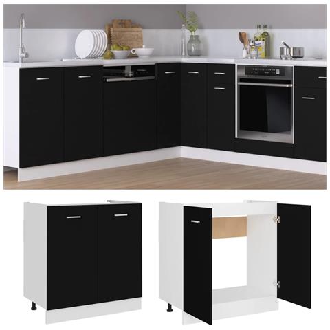 Mobile Sottolavello “Lyon” Nero 80x46x81,5 cm - Foto 10