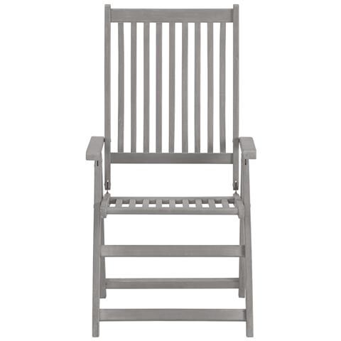 Sedie da Giardino Reclinabili 2pz con Cuscini Massello Acacia - Foto 2