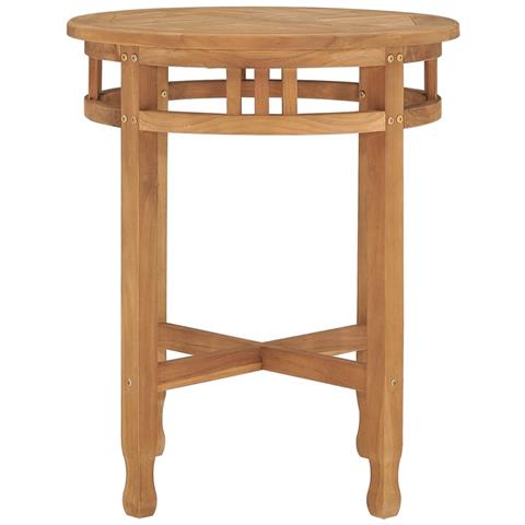 Tavolo da Bistrot diametro 60x75,5 cm in Legno Massello di Teak - Foto 2