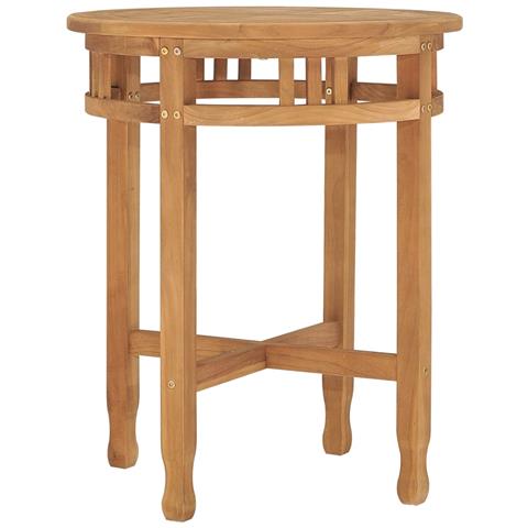 Tavolo da Bistrot diametro 60x75,5 cm in Legno Massello di Teak - Foto 1