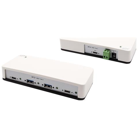 EX-1250V hub di interfaccia USB 3.2 Gen 2 (3.1 Gen 2) Type-C 10000 Mbit /s Bianco - Foto 1