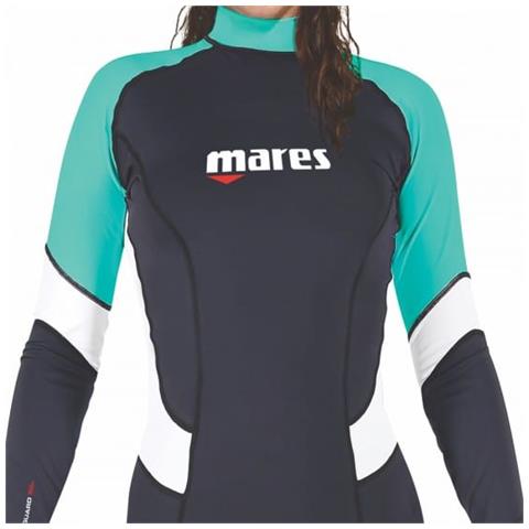 Rash Guard Manica Lunga Donna 4 Nero / acquamarina - Foto 2