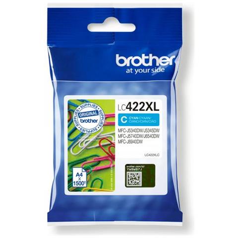 INK LC-422XLC ciano 1500PP XL MFC-J5340DW MFC-J5740DW MFC-J6540DW MFC-J6940DW - Foto 1