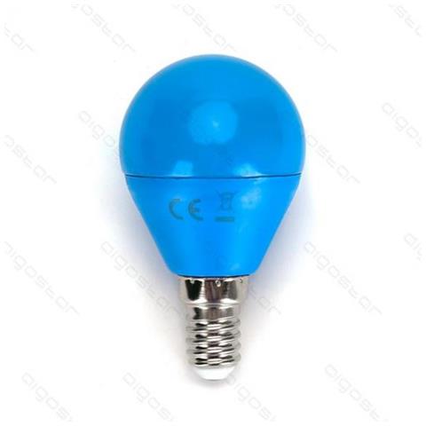 Lampadina Led Luce Blu A5 G45 4w Attacco E14 - Grande Angolo 230 Misura D45h80mm Equivalente A 30w Ad Incadescenza - Foto 1