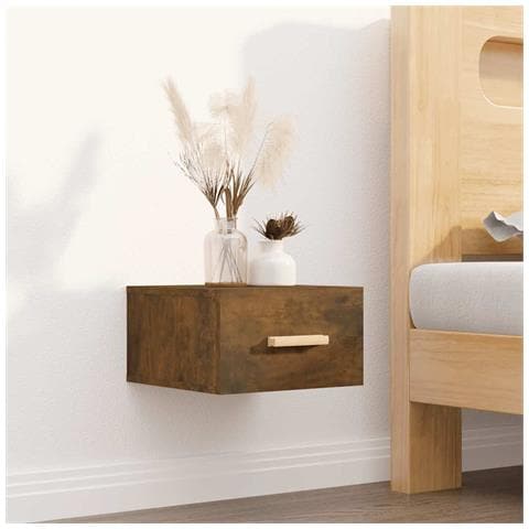 Comodino A Muro Rovere Fumo 35x35x20 Cm - Foto 8