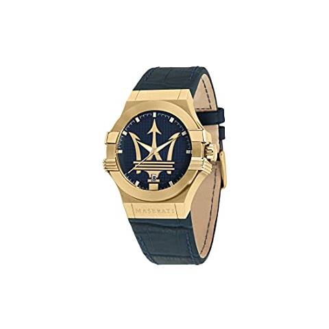 Orologio Uomo, Collezione Potenza, Al Quarzo, Tempo E Data, In Acciaio, Pvd Oro, Pelle Naturale - R8851108035 - Foto 1
