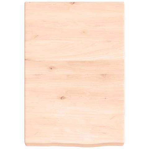 Piano Bagno 40x60x (2-6) cm in Legno Massello Non Trattato - Foto 2