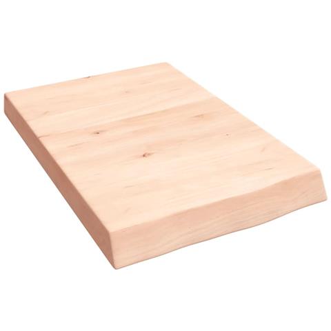 Piano Bagno 40x60x (2-6) cm in Legno Massello Non Trattato - Foto 1