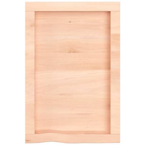 Piano Bagno 40x60x (2-6) cm in Legno Massello Non Trattato - Foto 7