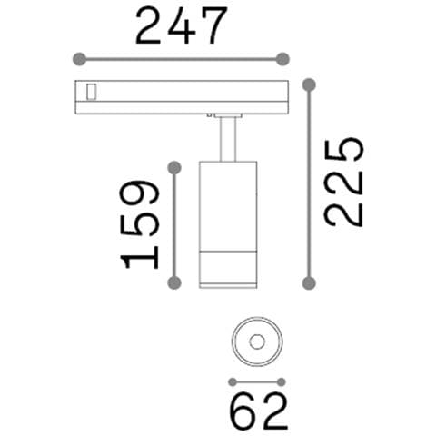 Proiettore Cilindrico Dali Eos Alluminio-plastiche Nero Led 15w 3000k Luce Calda - Foto 3