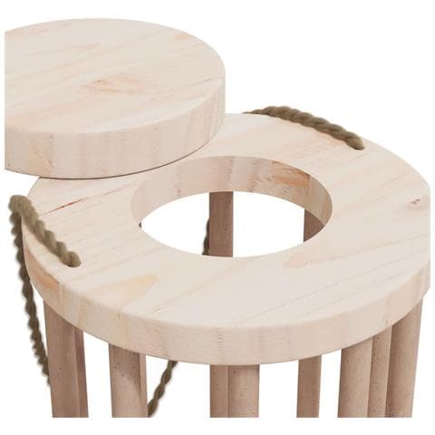 Mangiatoia Per Conigli 15x25,5 Cm In Legno Massello Di Abete - Foto 5