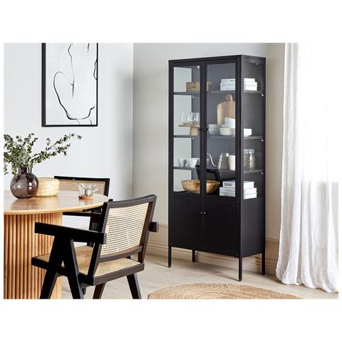 Vetrina Metallo Nero 180 Cm Oxted - Foto 1