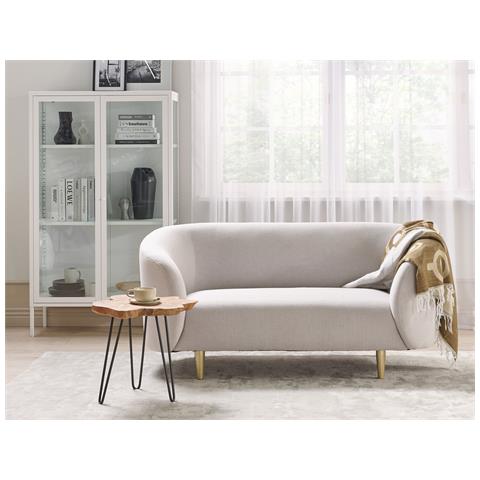 Divano 2 Posti Loen Tessuto Beige Chiaro - Foto 1