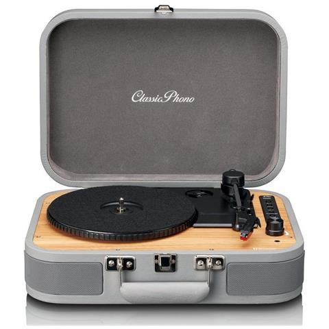 Giradischi Bluetooth 3 Velocità Grigio - Foto 1