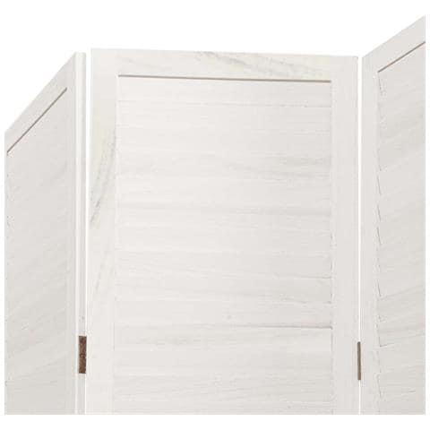 Divisorio Ambienti 3pannelli Bianco Legno Massello Di Paulownia - Foto 2