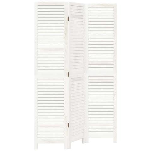 Divisorio Ambienti 3pannelli Bianco Legno Massello Di Paulownia - Foto 1