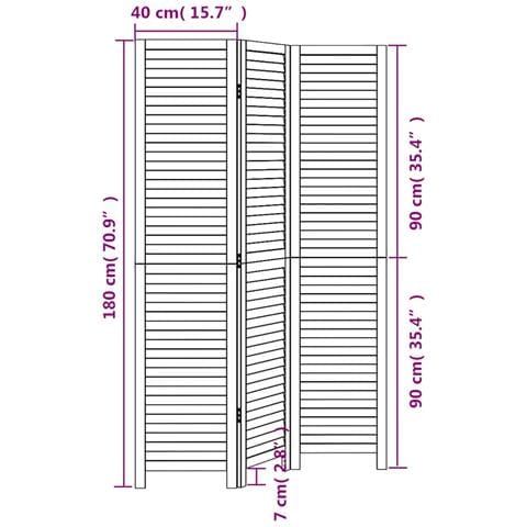 Divisorio Ambienti 3pannelli Bianco Legno Massello Di Paulownia - Foto 8