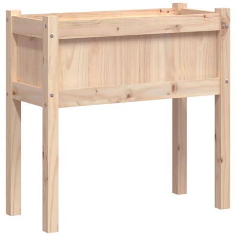 Fioriera Da Giardino Con Gambe 70x31x70 Cm Legno Massello Pino - Foto 2
