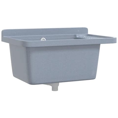 Lavabo A Parete Grigio 60x40x28 Cm In Resina - Foto 1