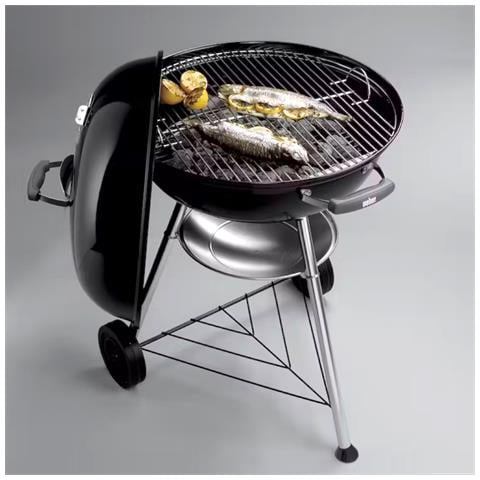 Barbecue Rotondo A Carbone Con Ruote E Griglia In Acciaio Cromato Original Compact Kettle - Foto 2