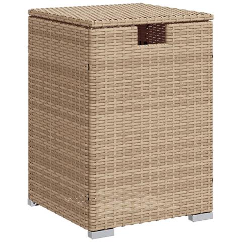 Tavolo Copri Serbatoio Propano Beige 40x40x60 Cm In Polyrattan - Foto 1