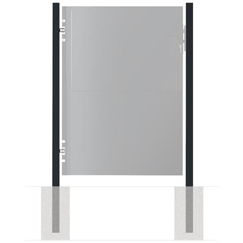 Set 2 Pali In Ferro Dario 6x6cm H. 190cm Nero Opaco - Foto 2