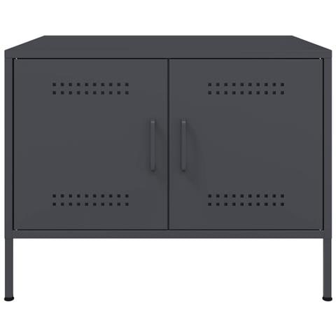 Tavolino da Salotto Antracite 68x50x50,5 cm in Acciaio - Foto 2