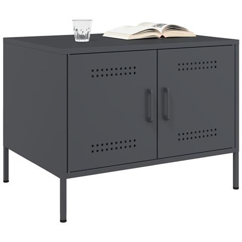 Tavolino da Salotto Antracite 68x50x50,5 cm in Acciaio - Foto 10