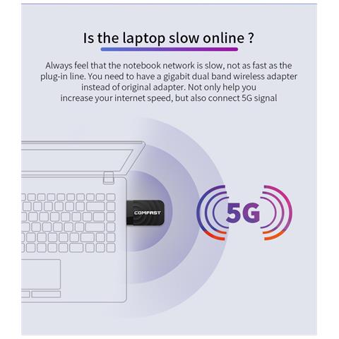 Adattatore Wifi Wireless - Nero - Foto 7