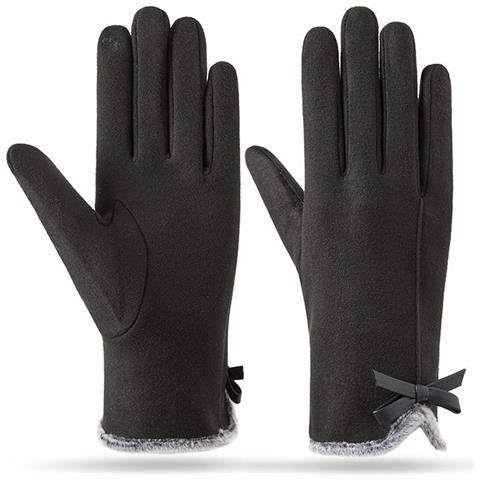 Guanti Invernali Caldi Da Donna Con Compatibilità Touchscreen Black - Foto 1