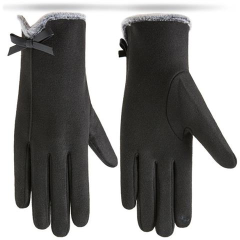 Guanti Invernali Caldi Da Donna Con Compatibilità Touchscreen Black - Foto 2