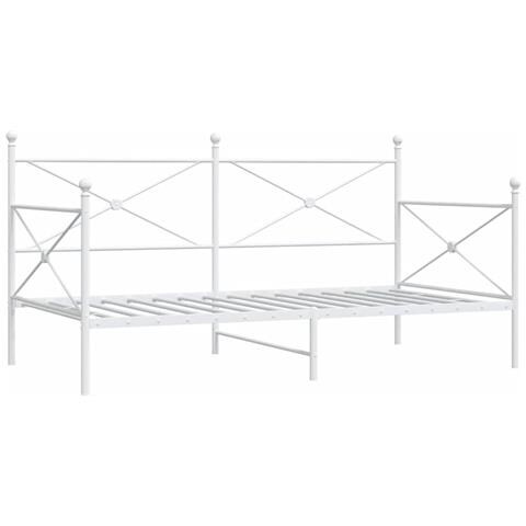 Dormeuse Senza Materasso Bianco 107x203 Cm In Acciaio - Foto 2