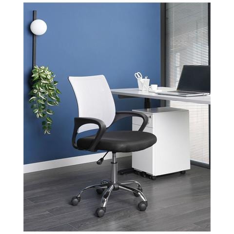 Sedia Da Ufficio Solid Nero/ Bianco - Foto 1
