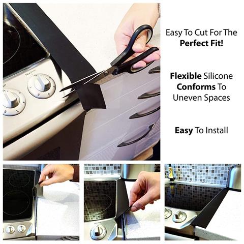 La Striscia Per Fornello Mantiene Pulito Tra Fornello E Mobile 61,5 Cm Nero 1 Confezione - Foto 7