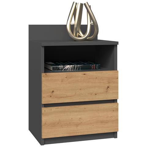 M1 ANTRACYT /ARTISAN comodino 2 cassetto /cassetti Quercia - Foto 1
