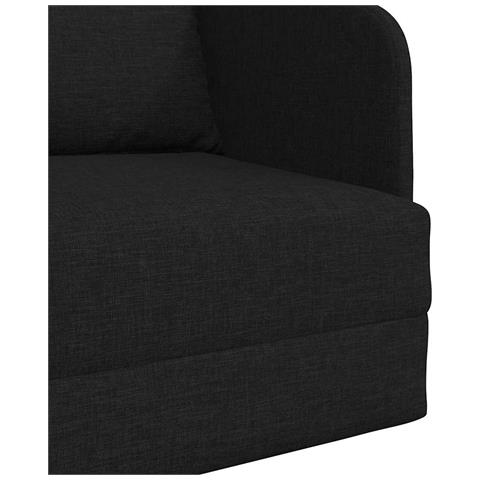 Divano Letto 2-in-1 Nero 65x80x83 cm Tessuto - Foto 9