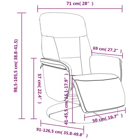 Poltrona Reclinabile con Poggiapiedi Verde Scuro in Velluto - Foto 9