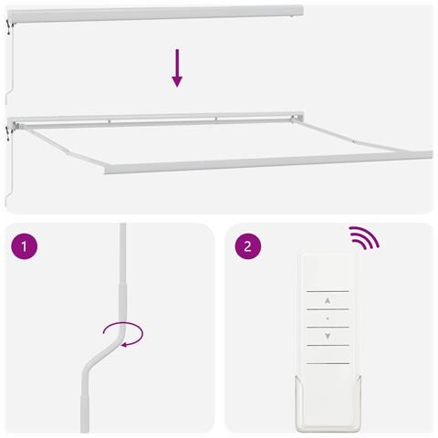 Tenda Retrattile Automatica Verde e Bianca 500x300 cm, Tessuto di ricambio per tenda  per telaio 5x3 m Verde e Bianco - Foto 9