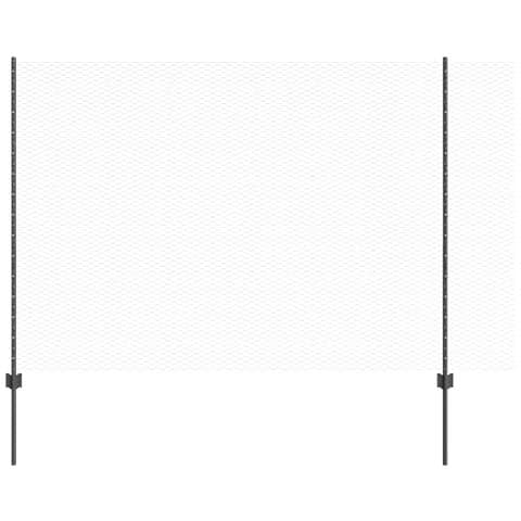 Recinzione esagonale con palo 100 x 1,6 m Grigio Rete - Foto 1