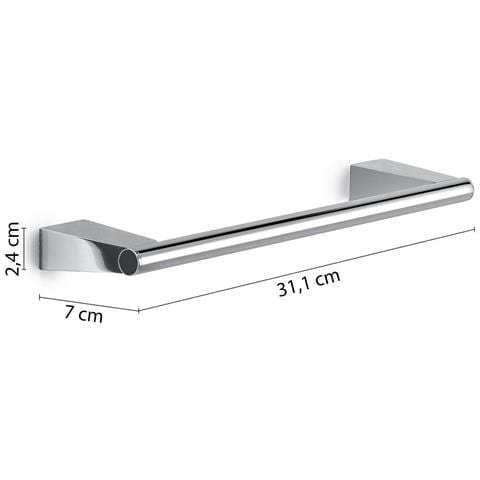 Portasalviette 30 Cm Da Muro In Acciaio Inox E Cromall Tn21-30 Serie Tonale Cromato - Foto 2