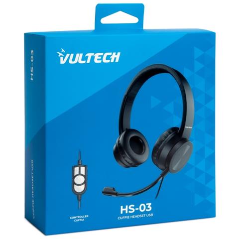 HS-03 cuffia e auricolare Cablato A Padiglione Ufficio USB tipo A Nero - Foto 6