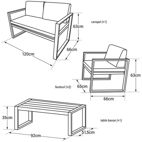 Set Di Mobili Da Giardino Ibiza In Tessuto Grigio 4 Posti - Alluminio Antracite - Foto 2