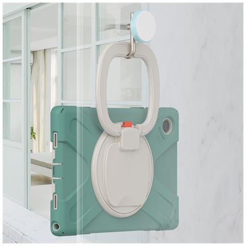 Custodia Per Ipad 9/8/7 10.2"" Armata Con Supporto Girevole Verde - Foto 2