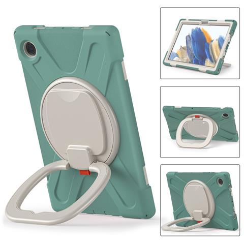Custodia Per Ipad 9/8/7 10.2"" Armata Con Supporto Girevole Verde - Foto 4