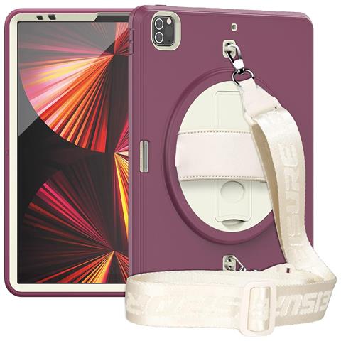 Custodia Per Ipad Pro 11/air 5/4 Con Supporto E Tracolla Bordeaux - Foto 1