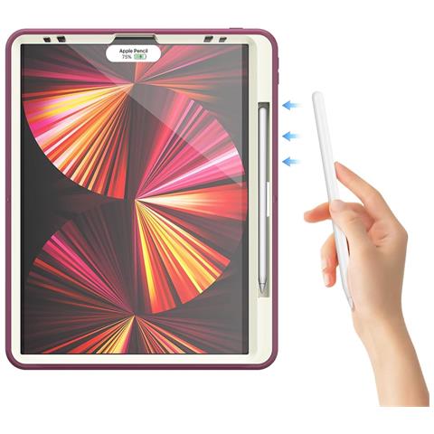 Custodia Per Ipad Pro 11/air 5/4 Con Supporto E Tracolla Bordeaux - Foto 2