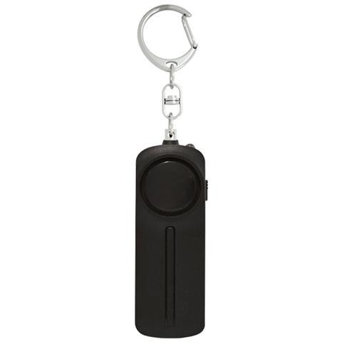 Allarme Di Sicurezza Personale Da 130db Con Luce Led - Attivazione Ad Anello, Alimentato A Batteria Black - Foto 1